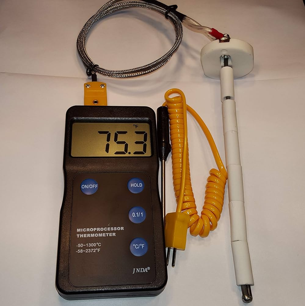 デジタル陶芸用温度計　陶芸窯　熱電対　パイロメーター デジタル陶芸用温度計 陶芸窯 熱電対 パイロメーター （Amazon
